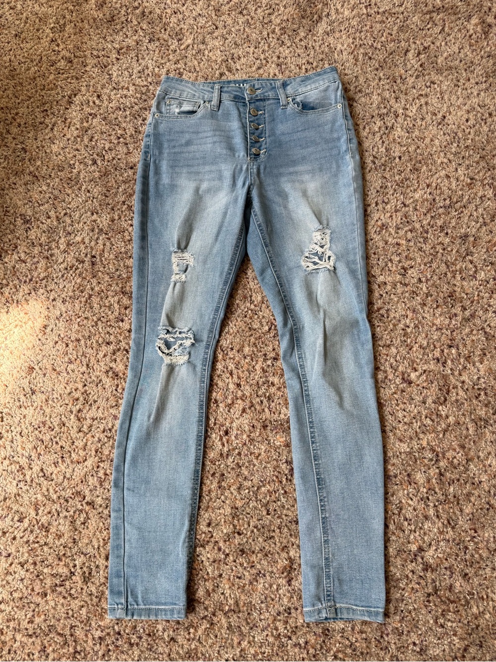Blue Spice Light Blue Distressed Skinny Jeans
